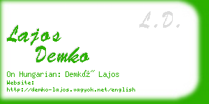 lajos demko business card